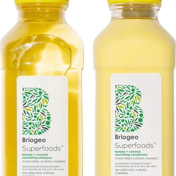 New Briogeo Superfoods Banana Coconut Nourishing Shampoo and Conditioner Set - Picture 4 of 7
